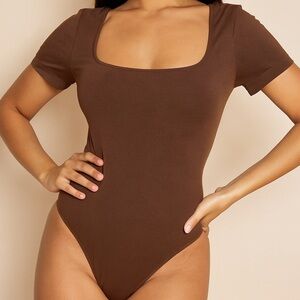 Hey Shape Brown T Shirt Body suit